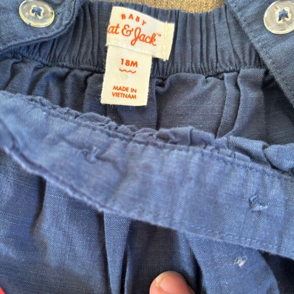 Cat & Jack Apple Appliqué Pinafore Dress Size 18M - Picture 4 of 5